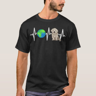 Globe Planet Earth Glen von Imaal Terrier Heartbea T-Shirt