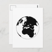 Globe Postkarte (Vorne/Hinten)