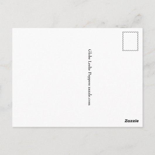 Globe Postkarte (Rückseite)