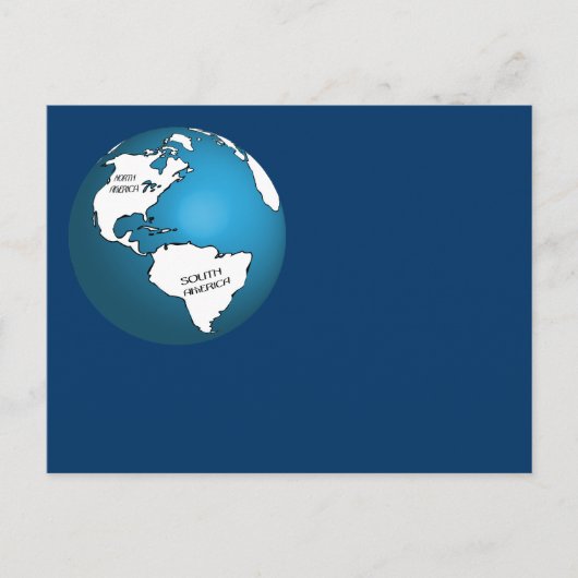 Globe Postkarte (Vorderseite)