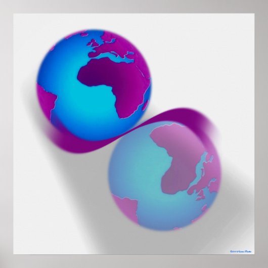 Globe Print Poster (Vorne)