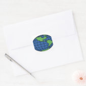 Globe Quadratischer Aufkleber (Umschlag)