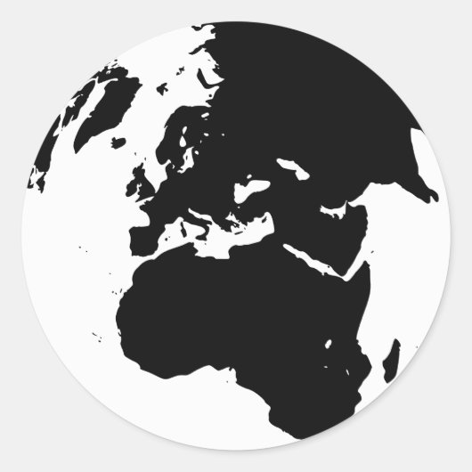 Globe Runder Aufkleber (Vorderseite)