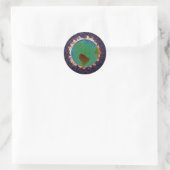 Globe Runder Aufkleber (Tasche)