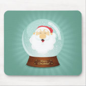 Globe Santa Claus Face Mousepad (Vorne)