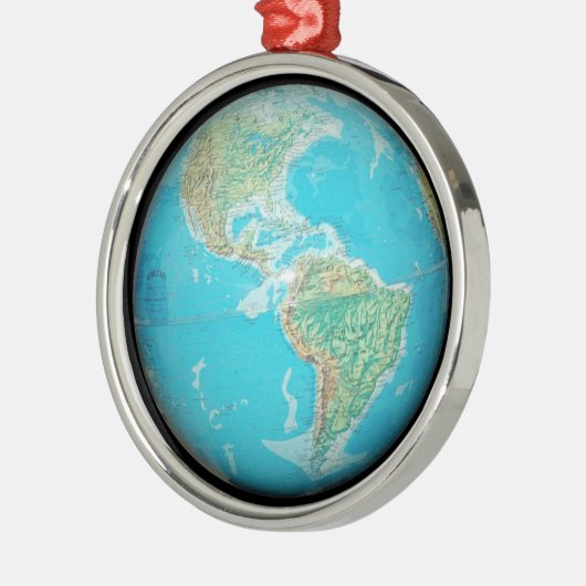 Globe Silbernes Ornament (Links)