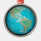 Globe Silbernes Ornament (Vorne)