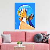 Globe-Skulptur Leinwanddruck (Insitu (Wohnzimmer))