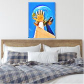 Globe-Skulptur Leinwanddruck (Insitu (Schlafzimmer))