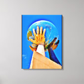 Globe-Skulptur Leinwanddruck (Vorderseite)