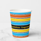 Globe Stripe Classic Gratulationspassette Pappbecher (Rückseite)