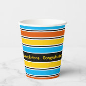 Globe Stripe Classic Gratulationspassette Pappbecher (Vorderseite)