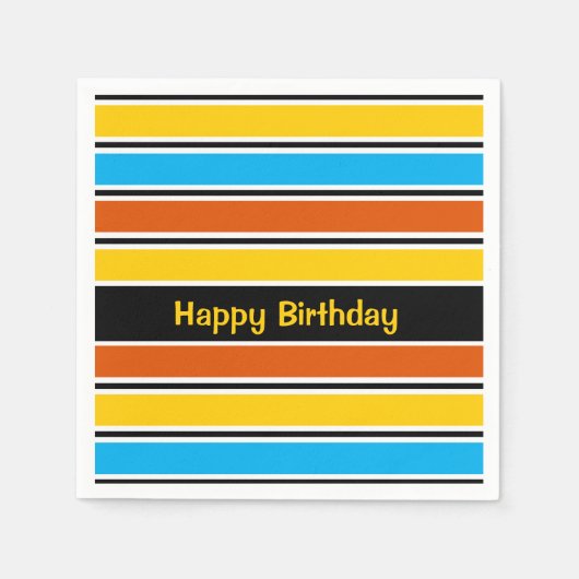 Globe Stripe Classic Serviette (Vorderseite)