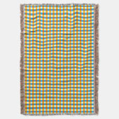 Globe Stripe Karo werfen Decke (Vorderseite Vertikal)