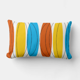 Globe Stripe werfen Kissen blau Rücken Lumbar