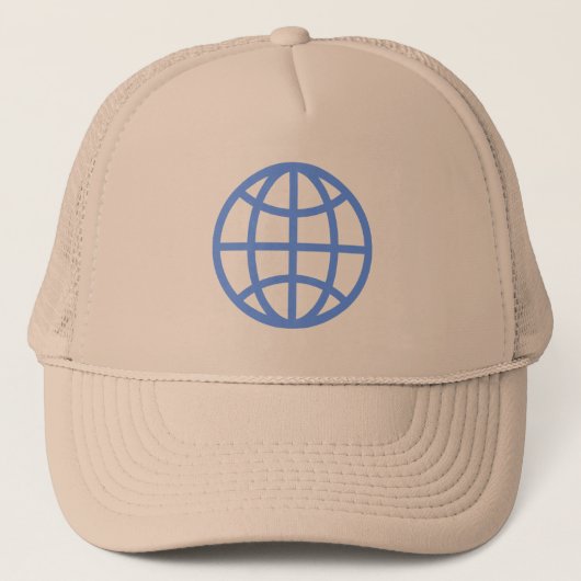 Globe-Symbol - Baby Blue Truckerkappe (Vorderseite)