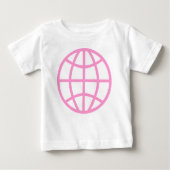 Globe-Symbol Baby T-shirt (Vorderseite)