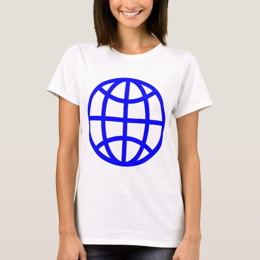 Globe-Symbol - Blau T-Shirt (Vorderseite)