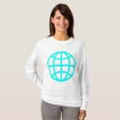 Globe-Symbol - Cyan T-Shirt (Vorne ganz)