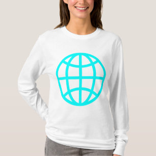 Globe-Symbol - Cyan T-Shirt