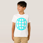 Globe-Symbol - Cyan T-Shirt (Vorne ganz)