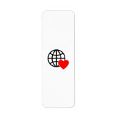 Globe-Symbol der Welt-Liebe | Herz-Erde-Sommerdesi (Vorne)