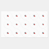 Globe-Symbol der Welt-Liebe | Herz-Erde-Sommerdesi Etiketten (Blatt)