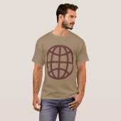 Globe-Symbol - Dunkelbraun T-Shirt (Vorne ganz)
