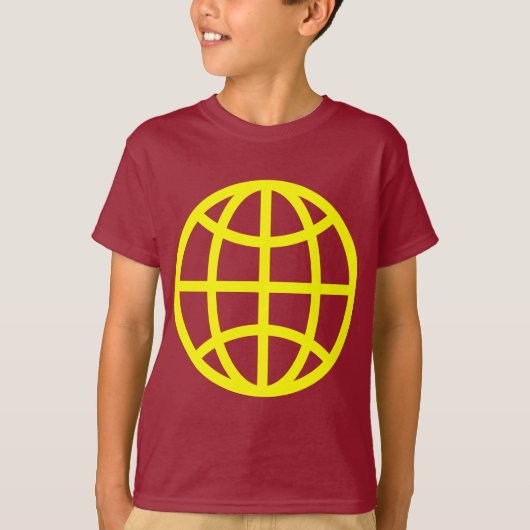 Globe-Symbol - Gelb T-Shirt (Vorderseite)