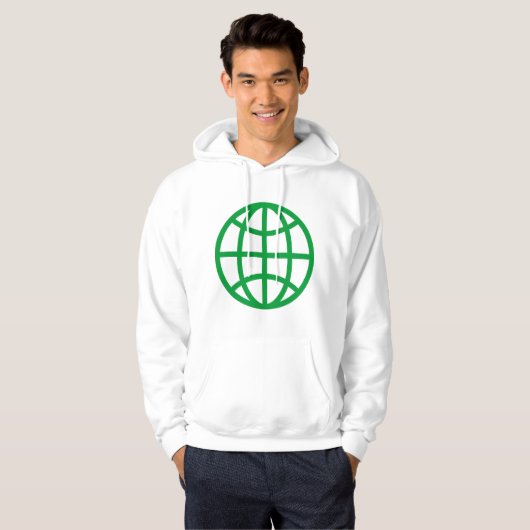 Globe-Symbol - grün Hoodie (Vorne ganz)