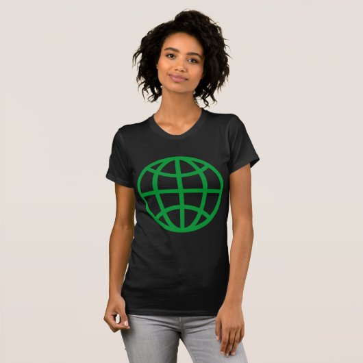 Globe-Symbol - grün T-Shirt (Vorne ganz)