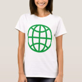 Globe-Symbol - grün T-Shirt (Vorderseite)