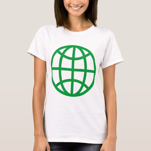 Globe-Symbol - grün T-Shirt (Vorderseite)