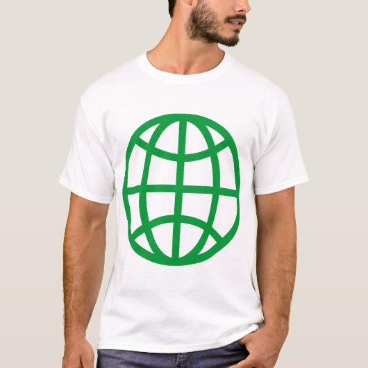 Globe-Symbol - grün T-Shirt (Vorderseite)