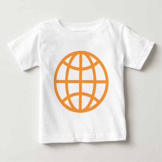 Globe-Symbol - Light Orange Baby T-shirt (Vorderseite)