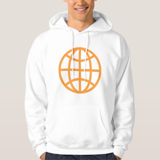 Globe-Symbol - Light Orange Hoodie (Vorderseite)