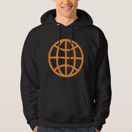 Globe-Symbol - Light Orange Hoodie (Vorderseite)