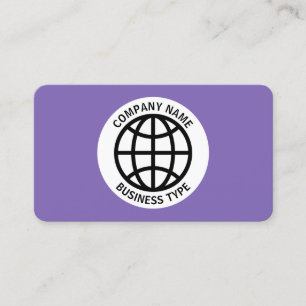 Globe-Symbol - Lila #7F66B2 Visitenkarte