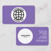 Globe-Symbol - Lila #7F66B2 Visitenkarte (Vorne/Hinten)