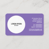 Globe-Symbol - Lila #7F66B2 Visitenkarte (Rückseite)