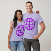 Globe-Symbol - Lila T-Shirt (Unisex)