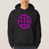 Globe Symbol - Magenta Hoodie (Vorderseite)