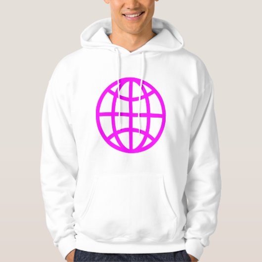 Globe Symbol - Magenta Hoodie (Vorderseite)