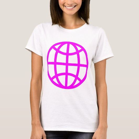 Globe Symbol - Magenta T-Shirt (Vorderseite)