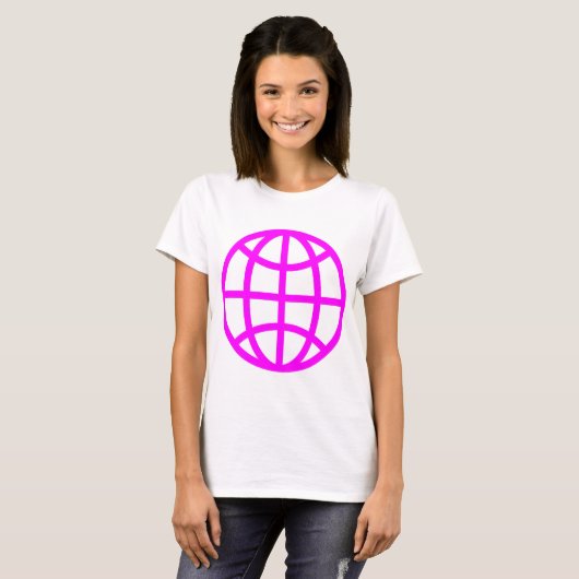 Globe Symbol - Magenta T-Shirt (Vorne ganz)
