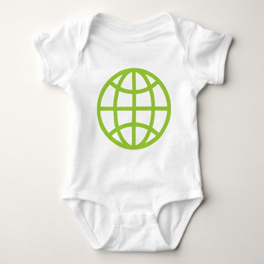 Globe-Symbol - Martian Green Baby Strampler (Vorderseite)