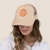 Globe-Symbol - Orange Truckerkappe (Beispiel)