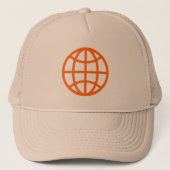 Globe-Symbol - Orange Truckerkappe (Vorderseite)