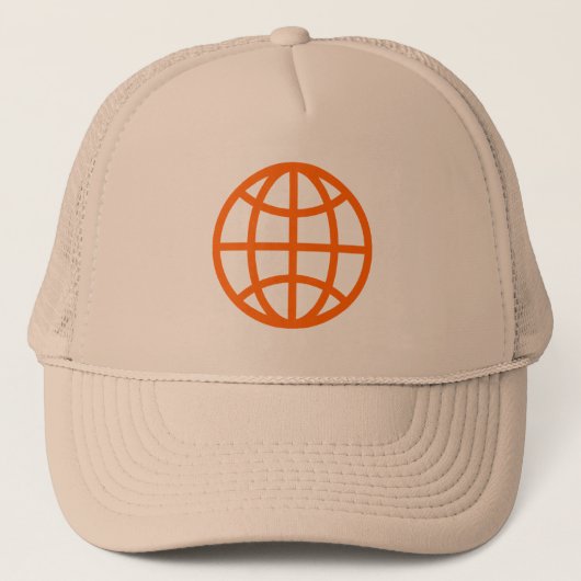 Globe-Symbol - Orange Truckerkappe (Vorderseite)