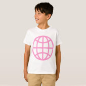 Globe-Symbol - Rosa T-Shirt (Vorne ganz)